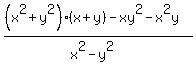 %28%28x%5E2+%2B+y%5E2%29%28x+%2B+y%29+-+xy%5E2+-+x%5E2y%29+%2F+%28x%5E2+-+y%5E2%29