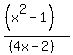 %28%28x%5E2-1%29%29%2F%28%284x-2%29%29