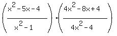 %28%28x%5E2-5x-4%29%2F%28x%5E2-1%29%29%2A%28%284x%5E2-8x%2B4%29%2F%284x%5E2-4%29%29