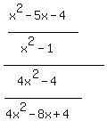 %28%28x%5E2-5x-4%29%2F%28x%5E2-1%29%29%2F%28%284x%5E2-4%29%2F%284x%5E2-8x%2B4%29%29