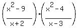 %28%28x%5E2-9%29%2F%28x%2B2%29%29%28%28x%5E2-4%29%2F%28x-3%29%29