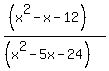 %28%28x%5E2-x-12%29%29%2F%28%28x%5E2-5x-24%29%29