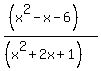 %28%28x%5E2-x-6%29%29%2F%28%28x%5E2%2B2x%2B1%29%29