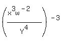 %28%28x%5E3w%5E%28-2%29%29%2FY%5E4%29%5E%28-3%29