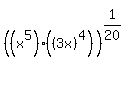 %28%28x%5E5%29%2A%28%283x%29%5E4%29%29%5E%281%2F20%29%5E%22%22