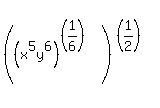 %28%28x%5E5y%5E6%29%5E%28%281%2F6%29%29%29%5E%28%281%2F2%29%29