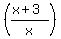 %28%28x+%2B+3%29%2Fx%29