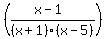 %28%28x+-+1%29%2F%28x+%2B+1%29%28x+-+5%29%29