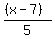 %28%28x+-+7%29%29%2F5
