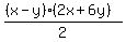 %28%28x+-+y%29%2A%282x+%2B+6y%29%29%2F2