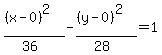 %28%28x-0%29%5E2%29%2F%2836%29-%28%28y-0%29%5E2%29%2F%2828%29=1