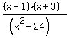 %28%28x-1%29%28x%2B3%29%29%2F%28%28x%5E2%2B24%29%29