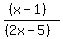 %28%28x-1%29%29%2F%28%282x-5%29%29
