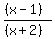 %28%28x-1%29%29%2F%28%28x%2B2%29%29