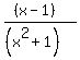 %28%28x-1%29%29%2F%28%28x%5E2%2B1%29%29