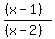%28%28x-1%29%29%2F%28%28x-2%29%29