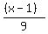 %28%28x-1%29%29%2F9