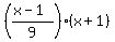 %28%28x-1%29%2F9%29%2A%28x%2B1%29