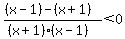 %28%28x-1%29-%28x%2B1%29%29%2F%28%28x%2B1%29%28x-1%29%29%3C0