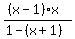 %28%28x-1%29x%29%2F%281-%28x%2B1%29%29
