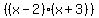 %28%28x-2%29%28x%2B3%29%29