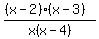 %28%28x-2%29%28x-3%29%29%2Fx%28x-4%29