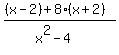 %28%28x-2%29+%2B++8%28x%2B2%29%29%2F%28x%5E2-4%29