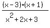 %28%28x-3%29%28x%2B1%29%29%2F%28x%5E2%2B2x%2B3%29