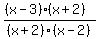%28%28x-3%29%28x%2B2%29%29%2F%28x%2B2%29%28x-2%29%29