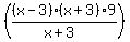%28%28x-3%29%28x%2B3%299%2F%28x%2B3%29%29