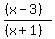 %28%28x-3%29%29%2F%28%28x%2B1%29%29