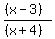 %28%28x-3%29%29%2F%28%28x%2B4%29%29