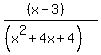 %28%28x-3%29%29%2F%28%28x%5E2+%2B+4x+%2B+4%29%29