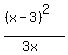 %28%28x-3%29%5E2%29%2F%283x%29