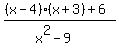 %28%28x-4%29%28x%2B3%29%2B6%29%2F%28x%5E2-9%29