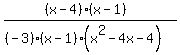 %28%28x-4%29%28x-1%29%29%2F%28%28-3%29%28x-1%29%28x%5E2-4x-4%29%29