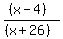 %28%28x-4%29%29%2F%28%28x%2B26%29%29