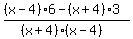 %28%28x-4%29%2A6-%28x%2B4%29%2A3%29%2F%28%28x%2B4%29%28x-4%29%29