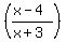 %28%28x-4%29%2F%28x%2B3%29%29