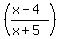%28%28x-4%29%2F%28x%2B5%29%29