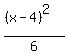 %28%28x-4%29%5E2%29%2F6