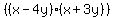 %28%28x-4y%29%28x%2B3y%29%29