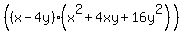 %28%28x-4y%29%28x%5E2%2B4xy%2B16y%5E2%29%29