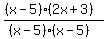 %28%28x-5%29%282x%2B3%29%29%2F%28%28x+-5%29%28x-5%29%29+
