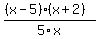 %28%28x-5%29%28x%2B2%29%29%2F5x