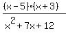%28%28x-5%29%28x%2B3%29%29%2F%28x%5E2%2B7x%2B12%29