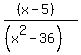 %28%28x-5%29%29%2F%28%28x%5E2-36%29%29