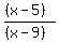 %28%28x-5%29%29%2F%28%28x-9%29%29