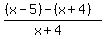 %28%28x-5%29-%28x%2B4%29%29%2F%28x%2B4%29