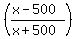 %28%28x-500%29%2F%28x%2B500%29%29